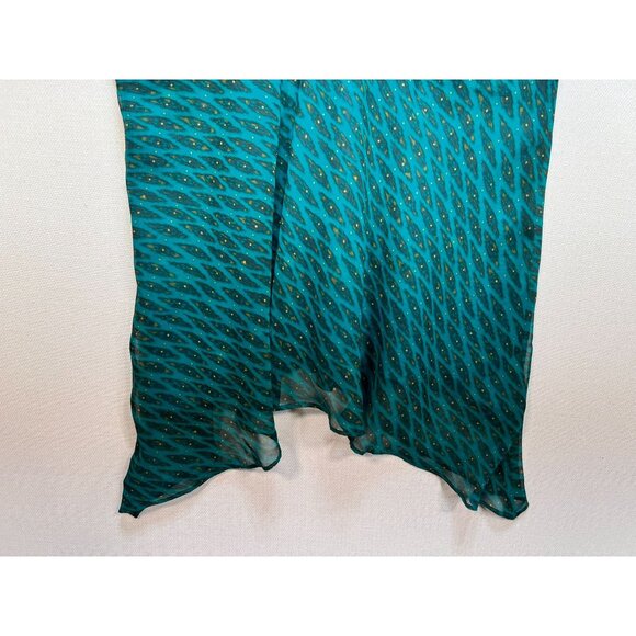 Lane Bryant Womens Dressy Mini DressSize 18/20 Turquoise Green Wrap Neck Stretch - Picture 11 of 11